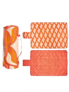 Society6 x Circa78Designs Retro
Picnic Blanket – Pink & Orange – 50" x 70 NWOT